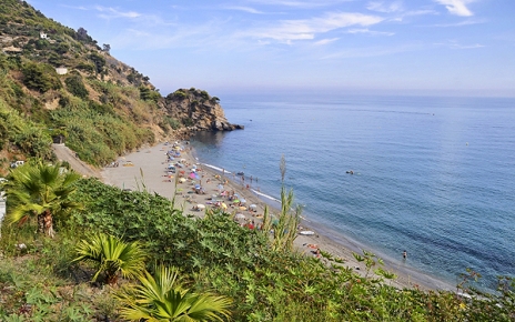 Maro beach right by the Axarquia region